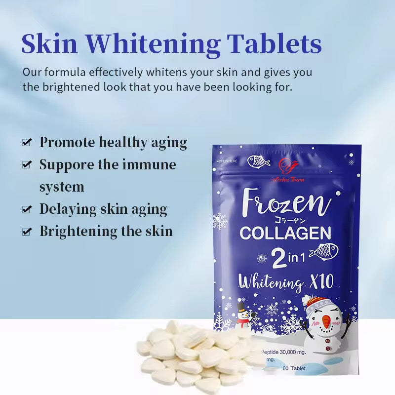 Frozen Collagen 2 in 1 (60 Caps) Brighten and Tighten Your Skin